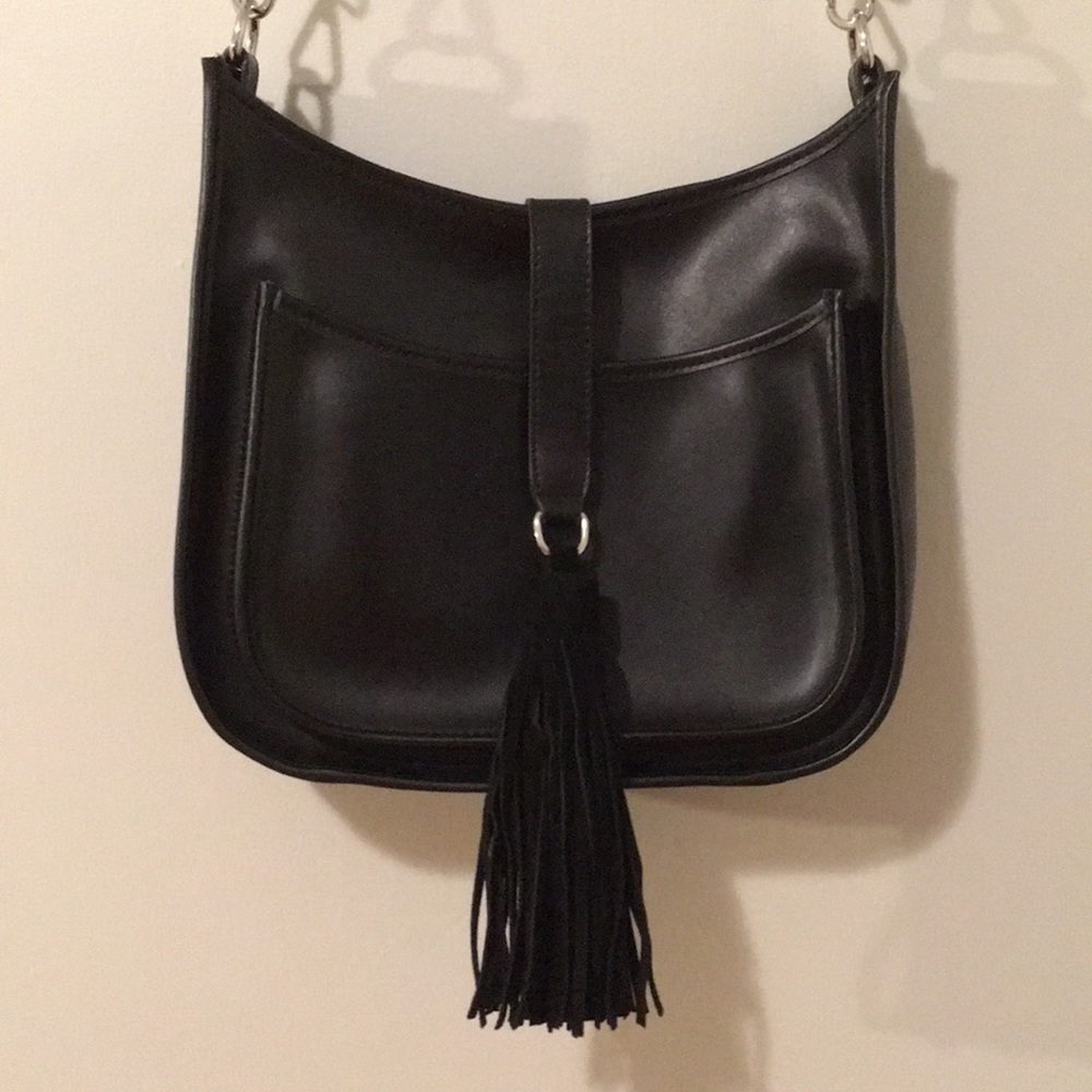 LIKE-NEW Leather crossbody satchel bag